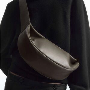 COS swing crossbody bag in Khaki